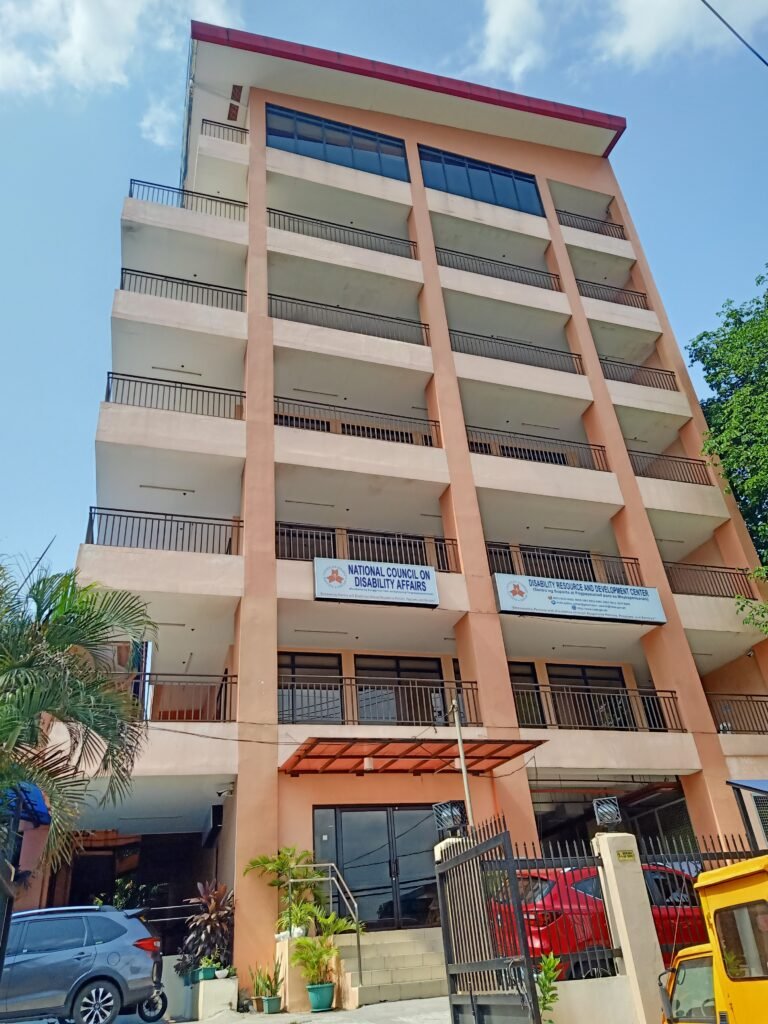 Seven-story DRDC building facade painted in beige