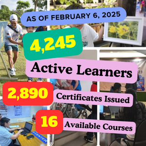 As of February 6, 2025, 4,245 Active Learners, 2,890 certificates issued and 16 available courses.